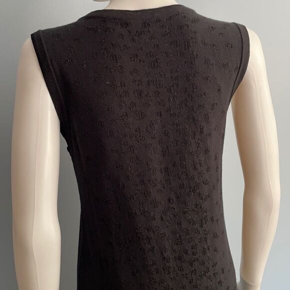 Jones New York Black Lurex Med Sleeveless Dress - Picture 2 of 9